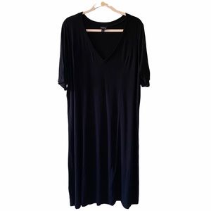 Torrid Dress Long Black V-Neck Size 2X